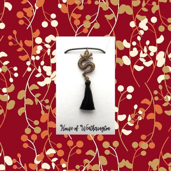 Handcrafted Asian Dragon Necklace - Picture 1 of 6